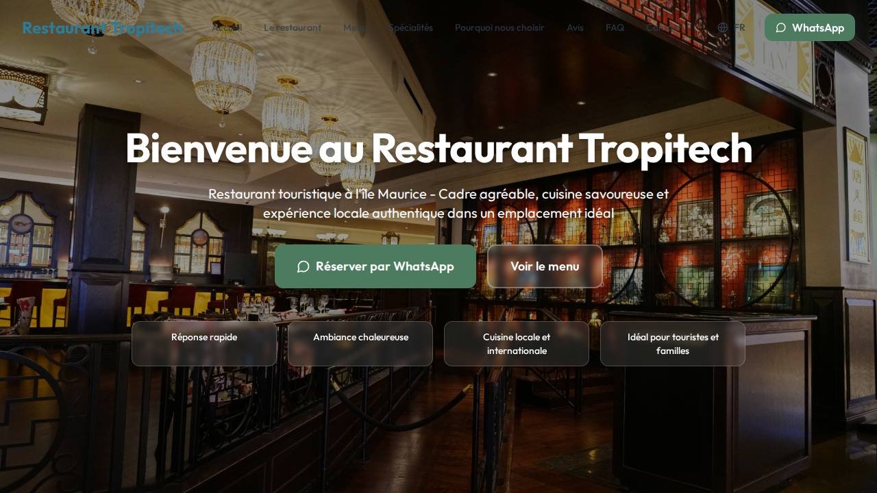 Aperçu de la maquette Restaurant
